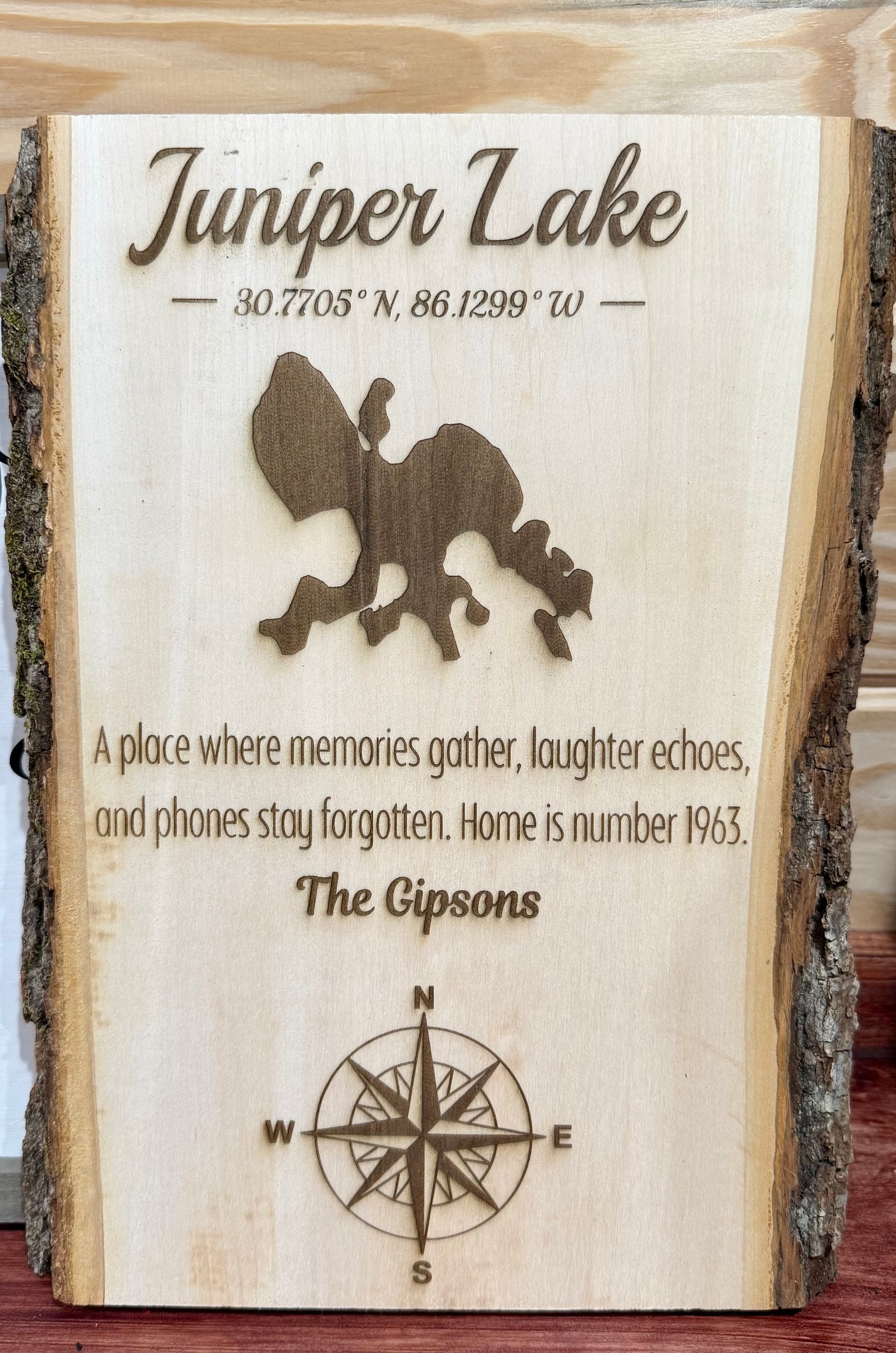 Engraved Wood Slabs